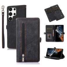 OEM - Mobilfodral f&ouml;r Samsung Galaxy S26 Ultra Konstl&auml;der 9 kortfack - Svart