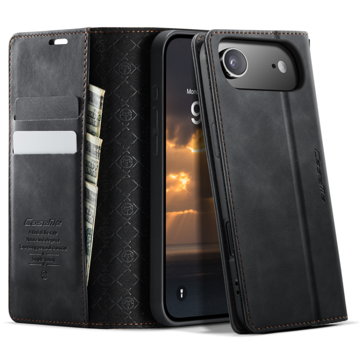 Caseme - Caseme iPhone Air Plånboksfodral RFID Blocking 033 - Svart