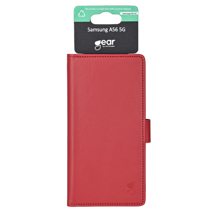 GEAR - Gear Galaxy A56 5G Plånboksfodral 3 Kortfack Återvunnen - Röd