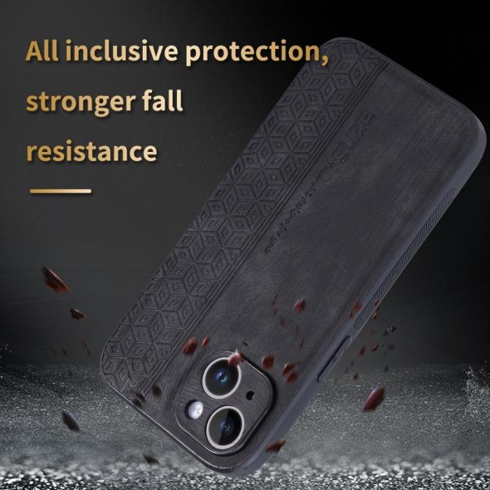 AZNS - AZNS iPhone 13 Fodral Dustproof KonstLäder - Svart