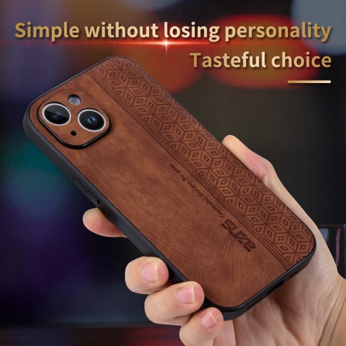 AZNS - AZNS iPhone 13 Fodral Dustproof KonstLäder - Svart