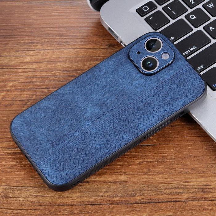 AZNS - AZNS iPhone 13 Fodral Dustproof KonstLäder - Blå