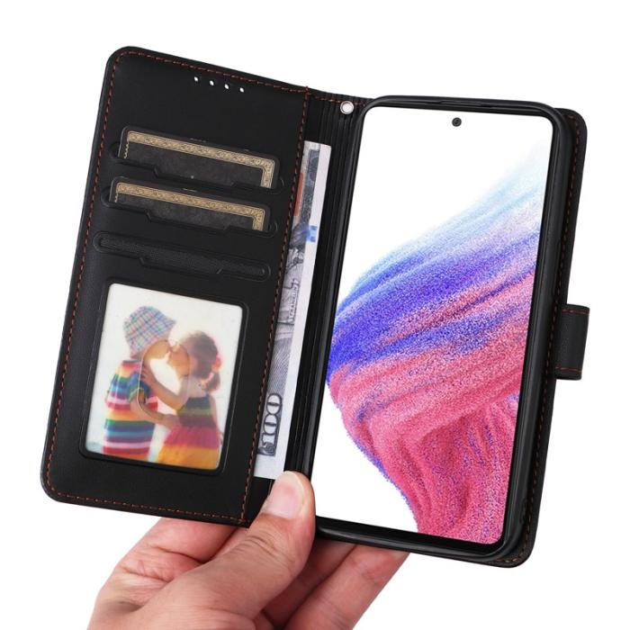 BETOPNICE - BETOPNICE Samsung Galaxy A73 5G Plånboksfodral Konstläder - Svart