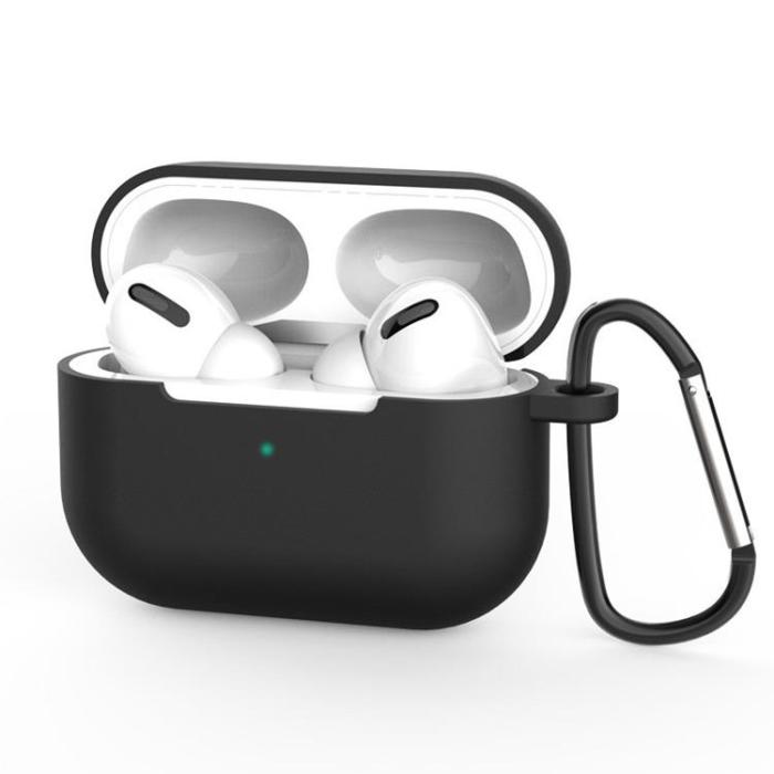 OEM - Silicone Soft Nyckelring Skal AirPods Pro - Svart