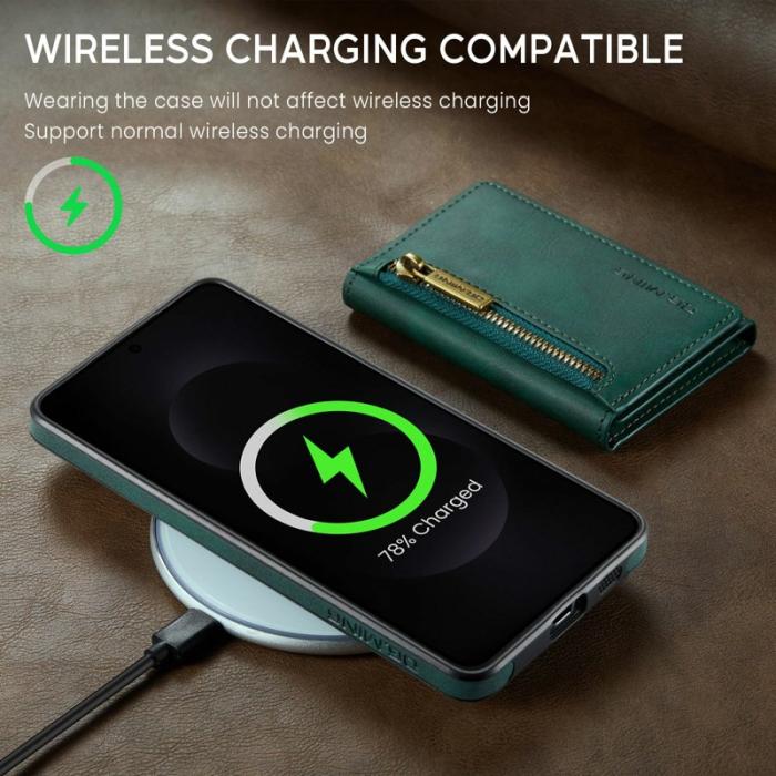 DG.MING - DG.MING M5 Series Mobilskal till Samsung Galaxy S25 Edge Konstläder Grön