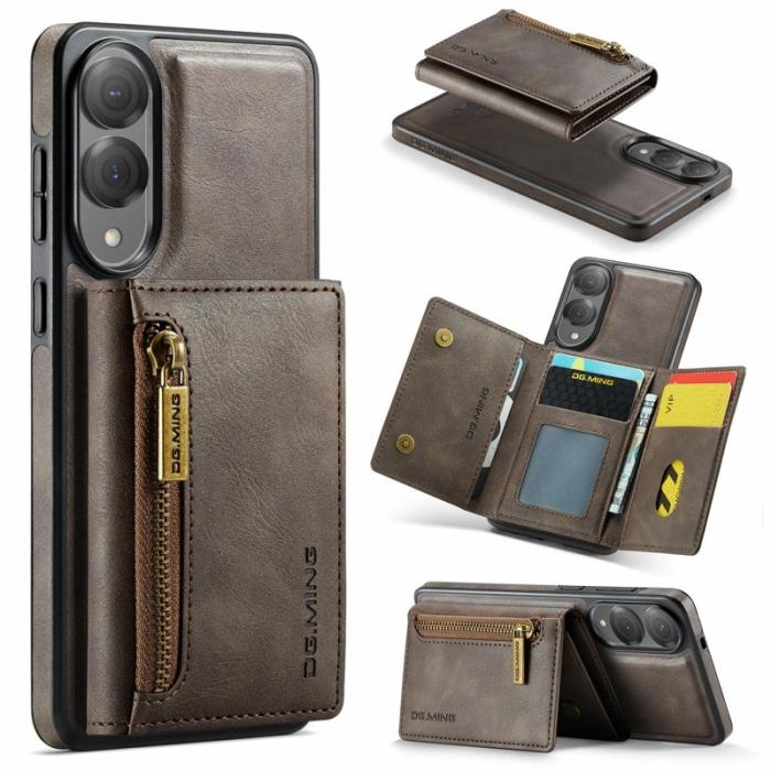 DG.MING - DG.MING M5 Series Mobilskal till Samsung Galaxy S25 Edge Konstläder Brun