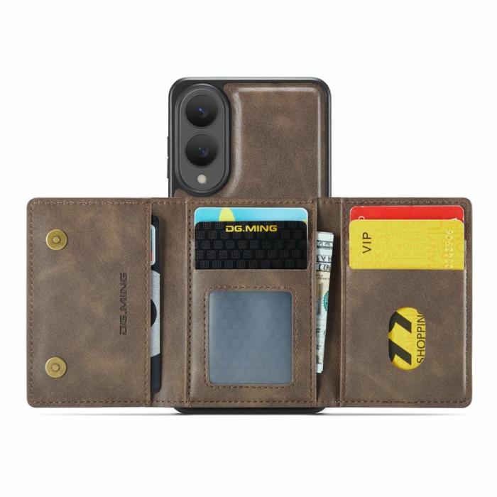 DG.MING - DG.MING M5 Series Mobilskal till Samsung Galaxy S25 Edge Konstläder Brun