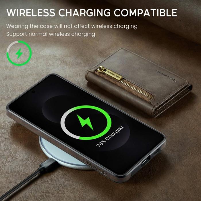 DG.MING - DG.MING M5 Series Mobilskal till Samsung Galaxy S25 Edge Konstläder Brun