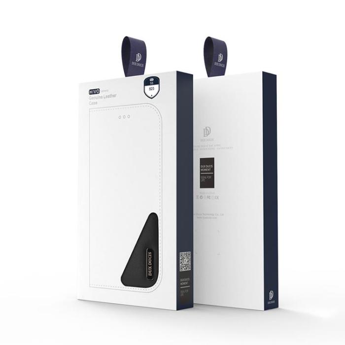 DuxDucis - Dux Ducis Galaxy S23 Plånboksfodral Äkta Läder RFID Hivo - Brun