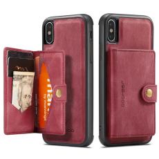 JEEHOOD - JEEHOOD Wallet Kickstand Case iPhone XS Max 6.5 tum R&ouml;d