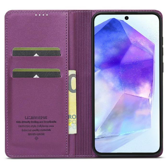 LC.imeeke - LC.IMEEKE L1 Series Samsung Galaxy A56 Plånboksfodral Konstläder - Lila