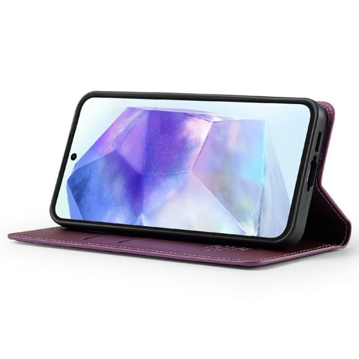 LC.imeeke - LC.IMEEKE L1 Series Samsung Galaxy A56 Plånboksfodral Konstläder - Lila