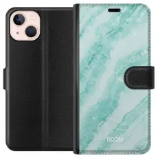 Gustaf - Pl&aring;nboksfodral till Apple iPhone 13 mini med Mint Marble