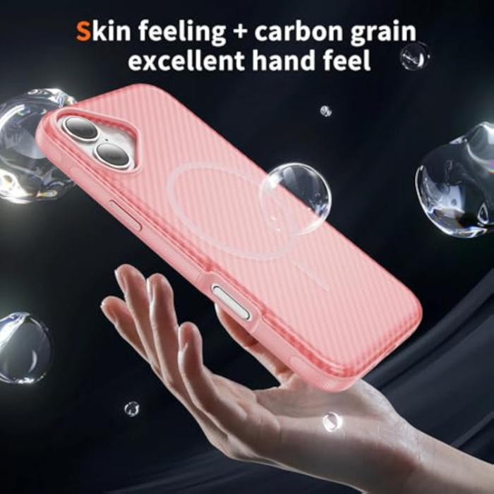 A-One Brand - iPhone 17 Mobilskal MagSafe Carbon Fiber Anti-Slip