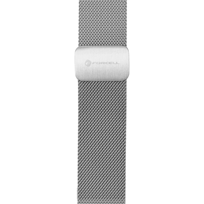 Forcell - Forcell Galaxy Watch 20mm Armband Magnetic Steel FS11 - Silver