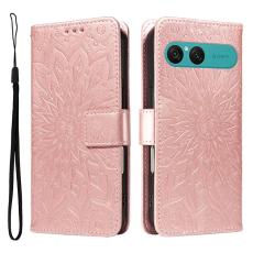 A-One Brand - Sony Xperia 10 VII Plånboksfodral Sunflower Imprinted - Roséguld