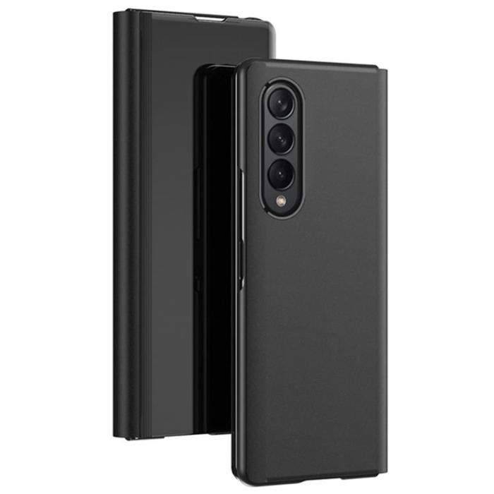 A-One Brand - Galaxy Z Fold 4 Fodral Mirror Folio Flip - Svart