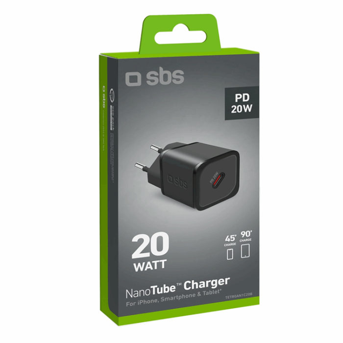 SBS - SBS Snabbladdare 20W GaN USB-C med Power Delivery - Svart