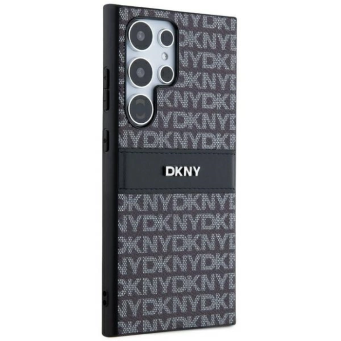 DKNY - DKNY Galaxy S24 Ultra Mobilskal Läder Mono Stripe & Metal Logo