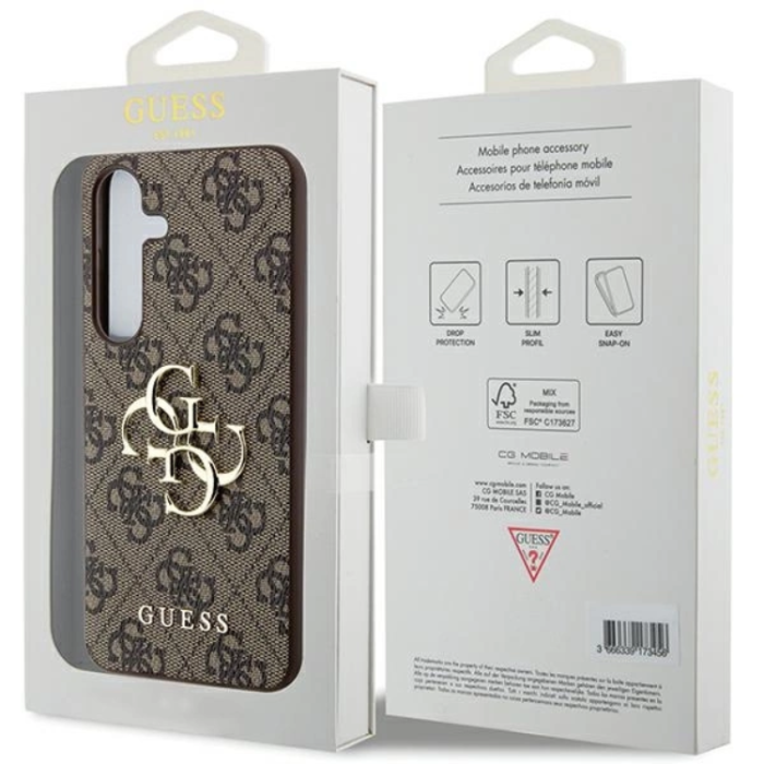 Guess - Guess Galaxy A55 5G Mobilskal Big Metall Logo - Brun