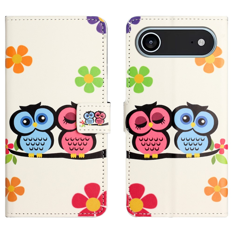 iPhone Air Plånboksfodral Pattern Print - Par Ugglor | 2353 | AlltMobil
