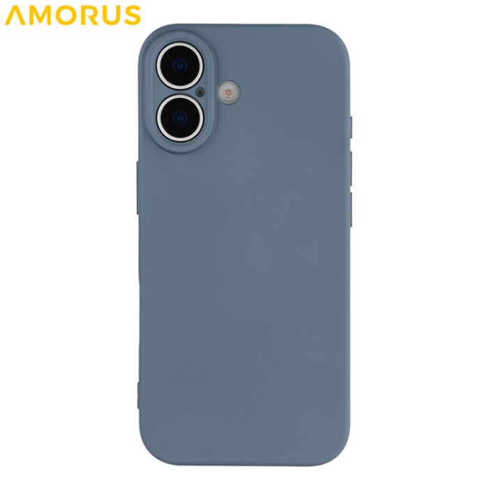 Amorus - AMORUS iPhone 17 Mobilskal Precise Cutouts TPU Fiber - Lavendelgrå