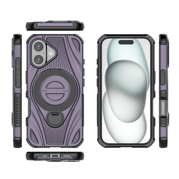 A-One Brand - iPhone 16 Mobilskal MagSafe Magnetic Kickstand - Lila