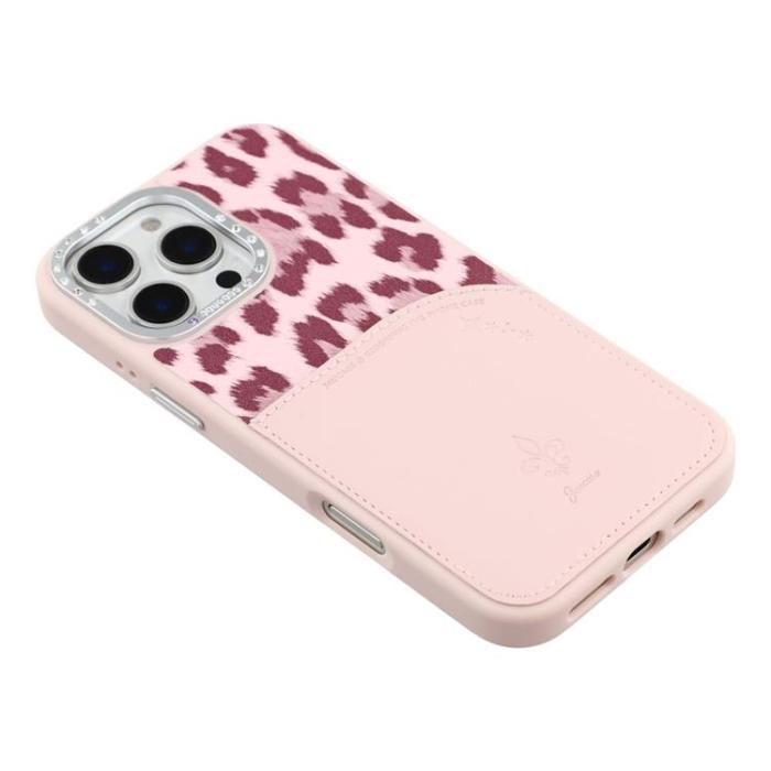 JAUCASE - JAUCASE iPhone 16 Pro Max Mobilskal MagSafe korthållare - Rosa