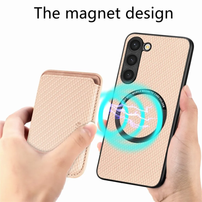Taltech - Galaxy S23 Mobilskal Korthållare Detachable - Rosé