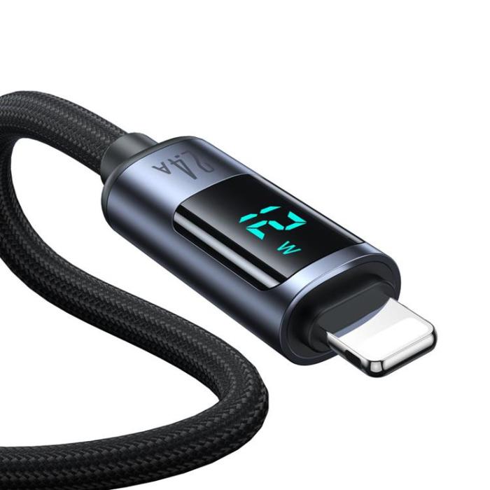 Joyroom - Joyroom USB-A till Lightning kabel 2.4A med LED display 1.2m