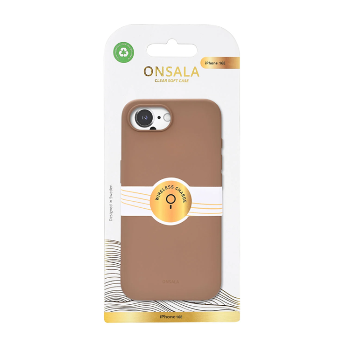 Onsala - Onsala iPhone 16e Mobilskal Silikon Återvunnen - Chocolate