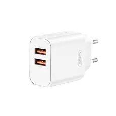 XO - XO Väggladdare 2x USB-A 18W 2.4A - Vit