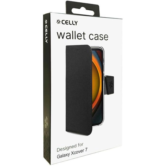 Celly - Celly Galaxy XCover 7 Plånboksfodral Wally - Svart