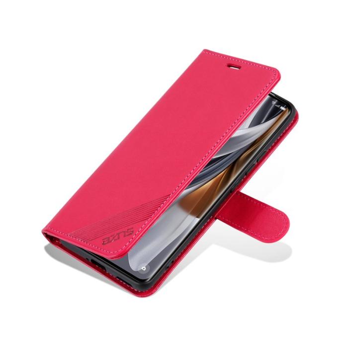AZNS - AZNS Samsung Galaxy S26 Plus Plånboksfodral Konstläder Ställ - Röd