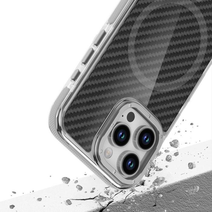 A-One Brand - iPhone 16 Pro Mobilskal Megsafe Fiber - Grå