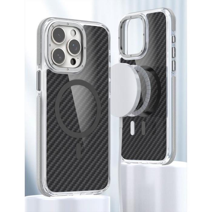 A-One Brand - iPhone 16 Pro Mobilskal Megsafe Fiber - Grå
