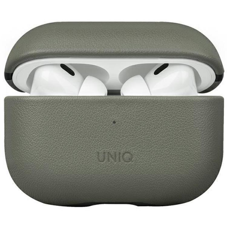 Uniq Airpods Pro 2 Skal Äkta Läder Terra - Lichen Grön | 2353 | AlltMobil
