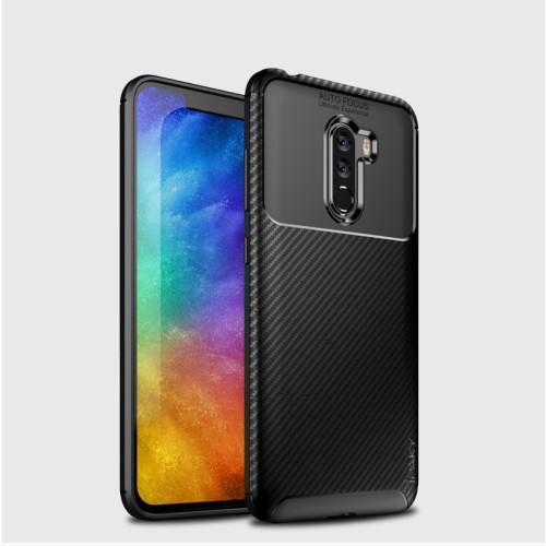 IPAKY Carbon Fiber Mobilskal till Xiaomi Pocophone F1 - Svart | 2353 | AlltMobil