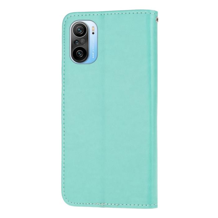 OEM - Butterfly Plånboksfodral till Xiaomi Mi 11 - Turkos