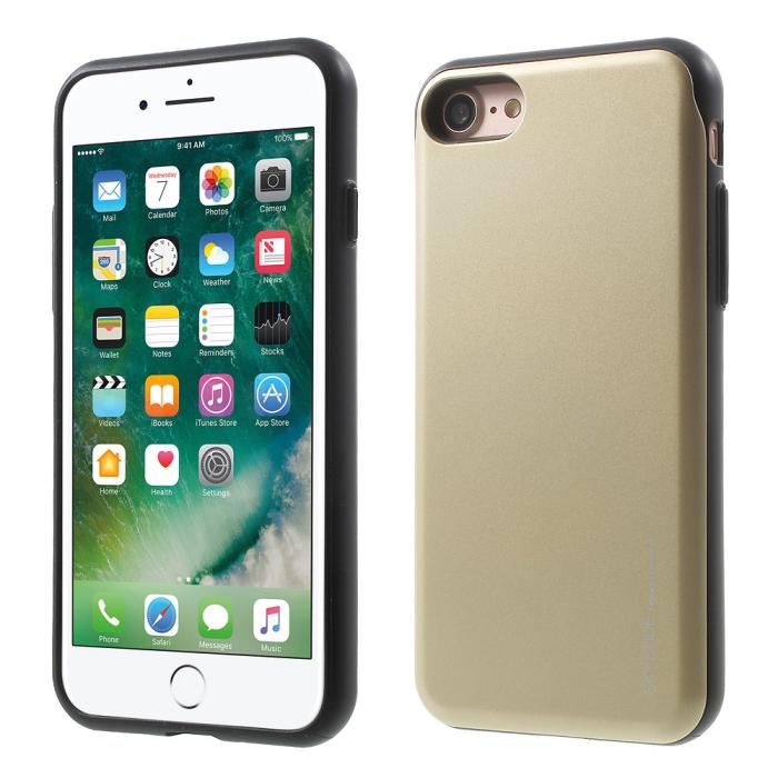 UTGATT5 - Mercury Sky Slide Skal till Apple iPhone 7/8/SE 2020 - Gold