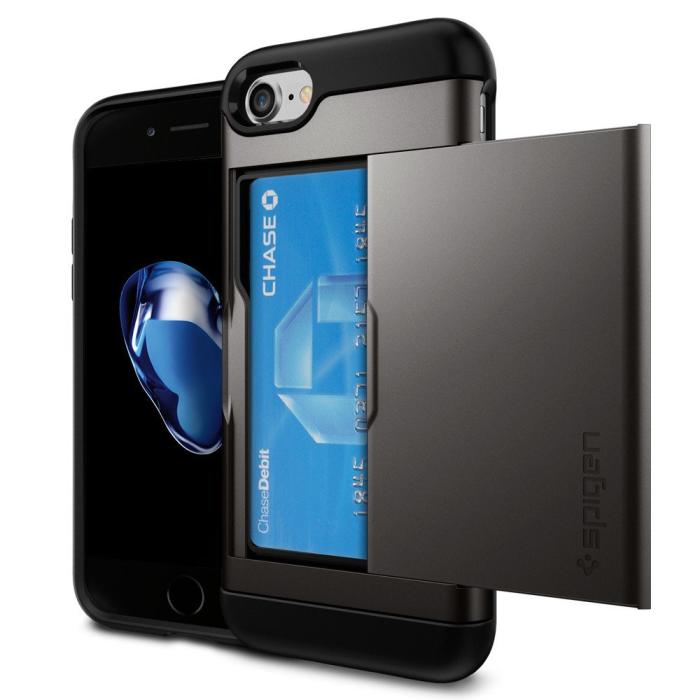 UTGATT5 - SPIGEN Slim Armor CS Skal till Apple iPhone 8/7 - Gunmetal