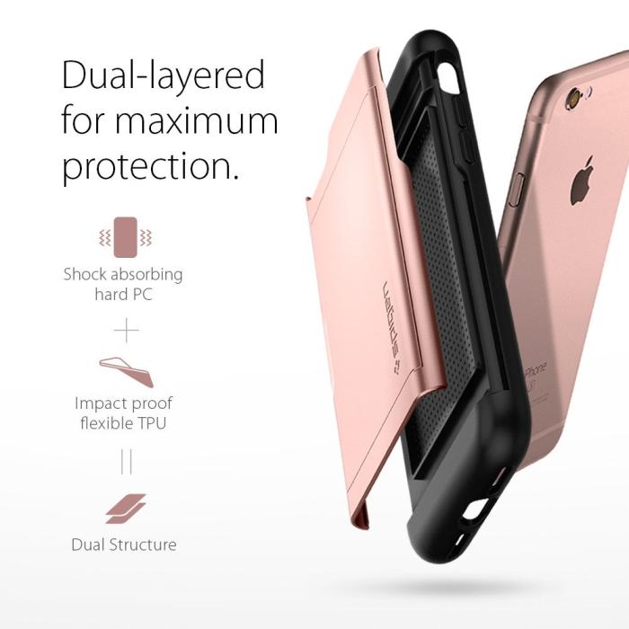 UTGATT5 - SPIGEN Slim Armor CS Skal till Apple iPhone 8/7 - Gunmetal