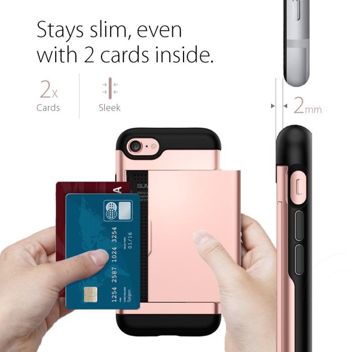 UTGATT5 - SPIGEN Slim Armor CS Skal till Apple iPhone 8/7 - Gunmetal