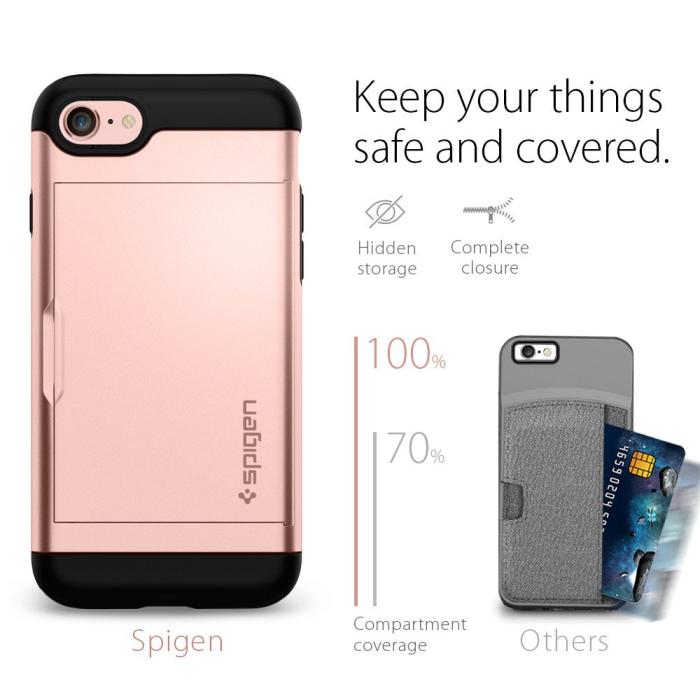 UTGATT5 - SPIGEN Slim Armor CS Skal till Apple iPhone 8/7 - Gunmetal