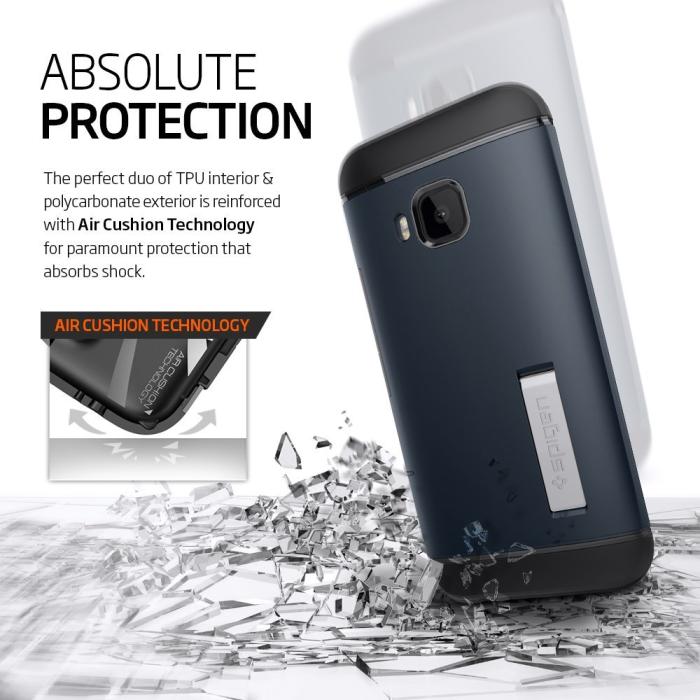 UTGATT5 - SPIGEN SlimArmor Skal till HTC One M9 - Metal Slate