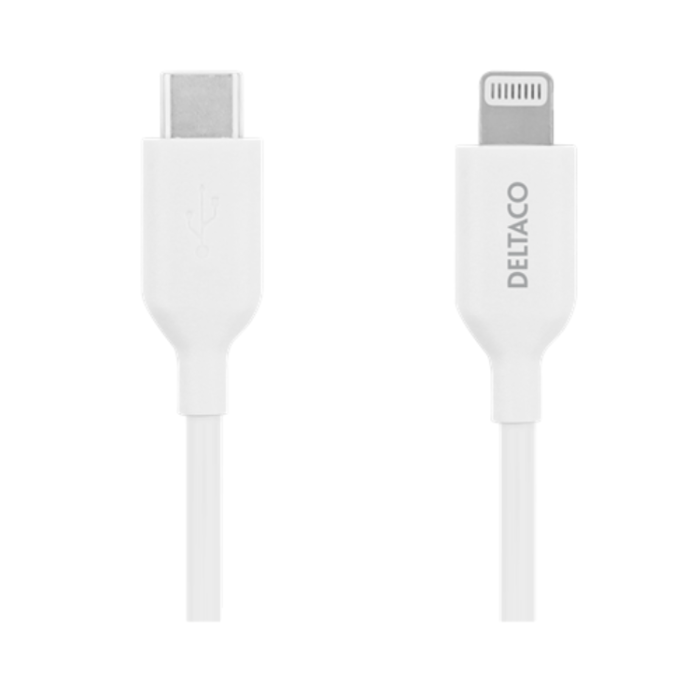 UTGATT1 - Deltaco Lightning Till USB-C Kabel 1m - Vit