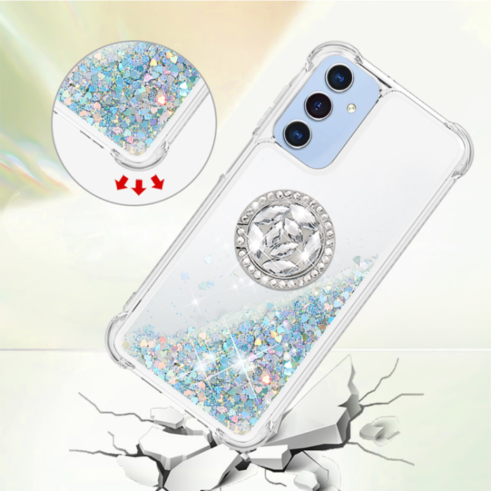 A-One Brand - Galaxy A17/A26 Mobilskal Kickstand Quicksand TPU - Silver