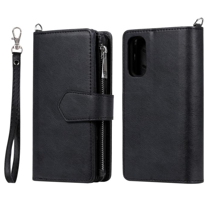 A-One Brand - Zipper Magnet Plånboksfodral till Galaxy S20 - Svart