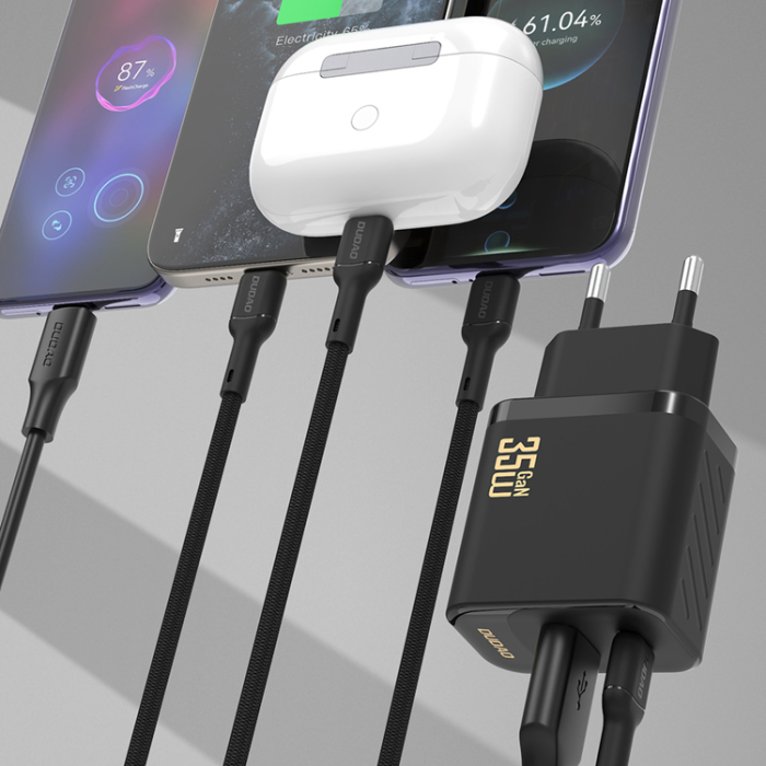 Dudao - Dudao Snabbladdare USB-A/USB-C 35W med USB-C Kabel