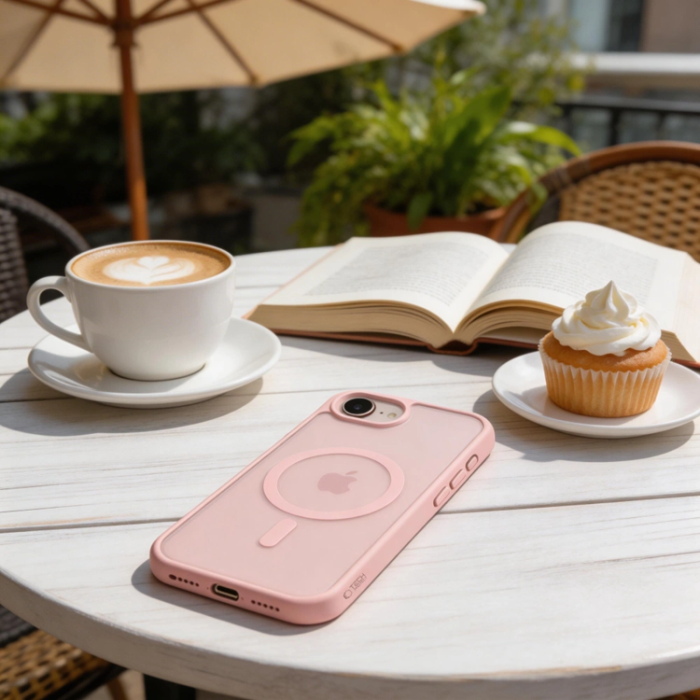 Tech-Protect - Tech-Protect Mobilskal För iPhone 16e/17e Magsafe Basicmag - Matt Rosa